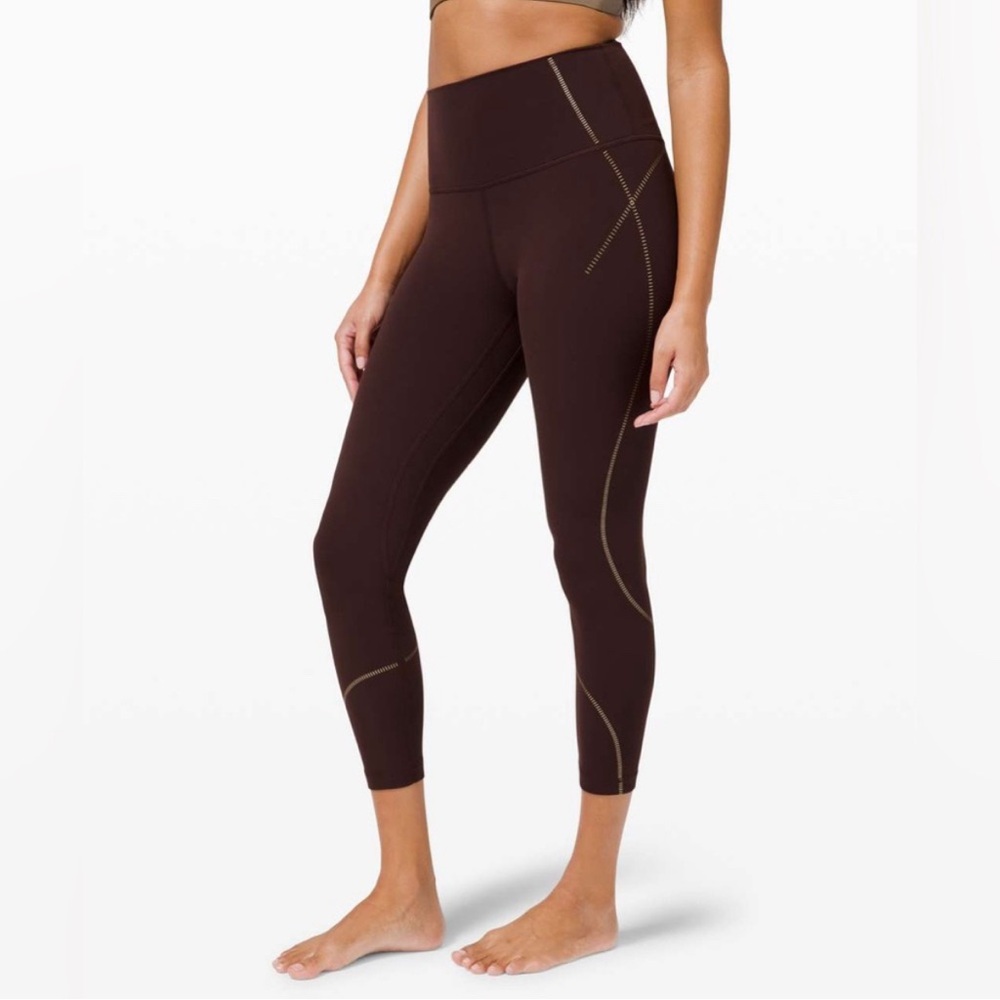 Lululemon Align Pant 25” – French Press with Gold Accents – Size 4